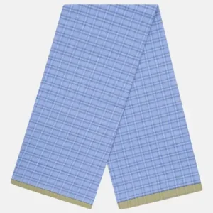 Blue Check Cotton Lungi for men